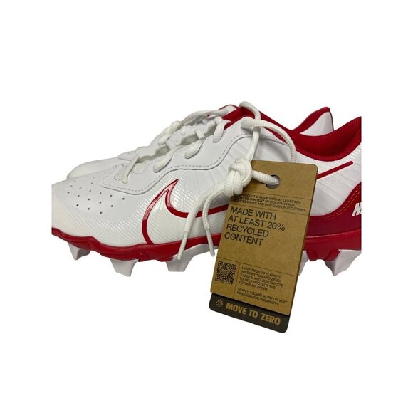 NEW! Nike Alpha Huarache 4 Keystone White Red Baseball Cleat Men's Size 10.5 - Picture 10 of 10